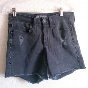 Rock & Republic Denim Black distressed Short
